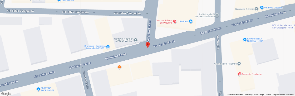 Mappa della sede in Via Quinto Ennio 53
